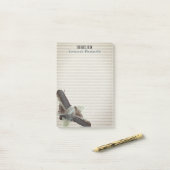 Federn über texturierte Hintergründe kundenspezifi Post-it Klebezettel (Auf Schreibtisch)