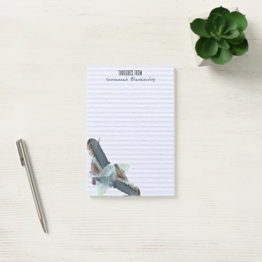 Federn über texturierte Hintergründe kundenspezifi Post-it Klebezettel (Büro)