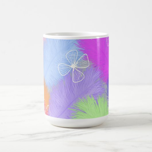 Federn und Blume Pastel Tasse (Mittel)