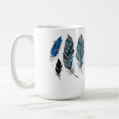 Federn und Farben tanzen Kaffeetasse (Links)