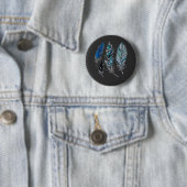 Federn und Farben tanzen T-Shirt Button (Beispiel)