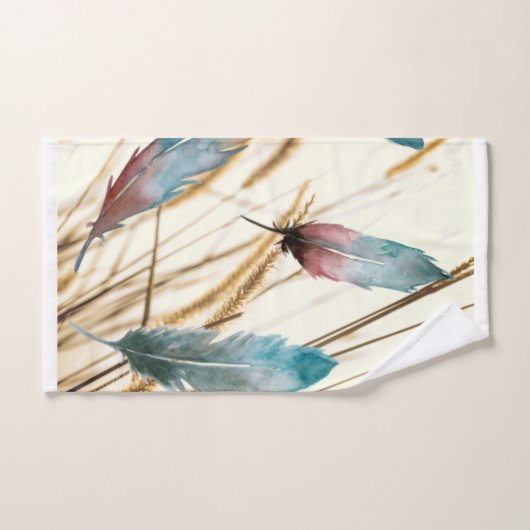 Federn und Gras Badhandtuch Set (Handtuch)