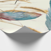 Federn und Gras Geschenkpapier (Ecke)