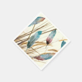 Federn und Gras Serviette (Ecke)