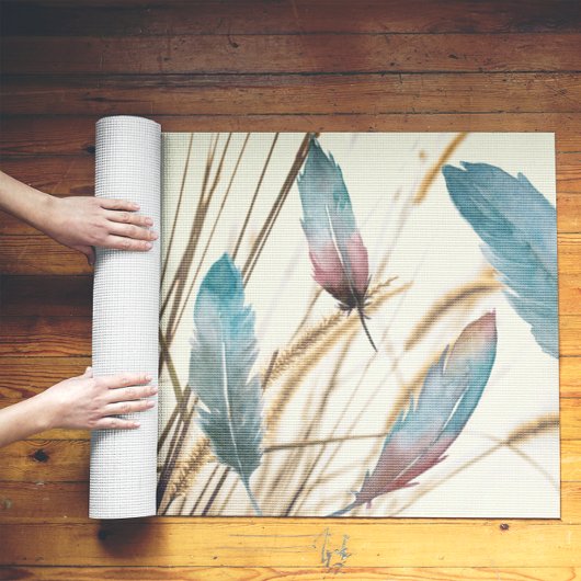 Federn und Gras Yogamatte