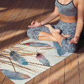 Federn und Gras Yogamatte