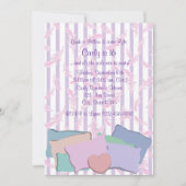 Federn und Kissen/ Geburtstag Einladung (Vorderseite)