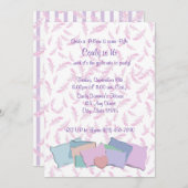 Federn und Kissen/ Geburtstag Einladung (Vorne/Hinten)