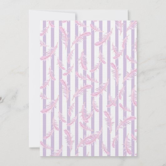 Federn und Kissen/ Geburtstag Einladung (Rückseite)