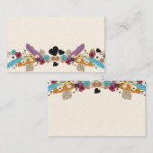 Federn und Knöpfe Visitenkarte (Vorne/Hinten)