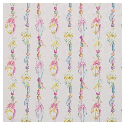 Federn und Perlen Aquarellstoffe Stoff (Muster)