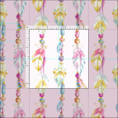 Federn und Perlen Aquarellstoffe Stoff (Kachel)