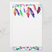 Federn und Perlen Briefpapier (Vorne/Hinten)