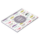 Federn und Pfeil-Monogramm Notizblock (Linke Seite)