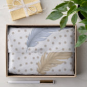 Federn und Polka-Punkte Seidenpapier (Geschenk)