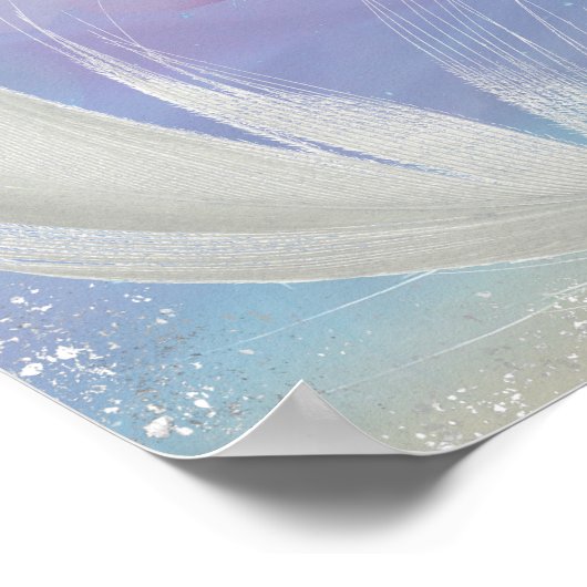 Federn und Rose Poster (Ecke)