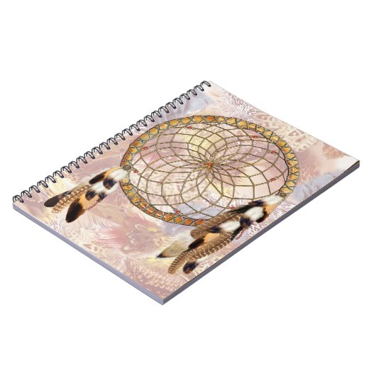 Federn und rote Perlen zum Träumen Notizblock (Linke Seite)