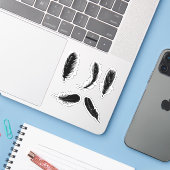 Federn-Vögel-Silhouette-Tier Aufkleber (Laptop mit iPhone)