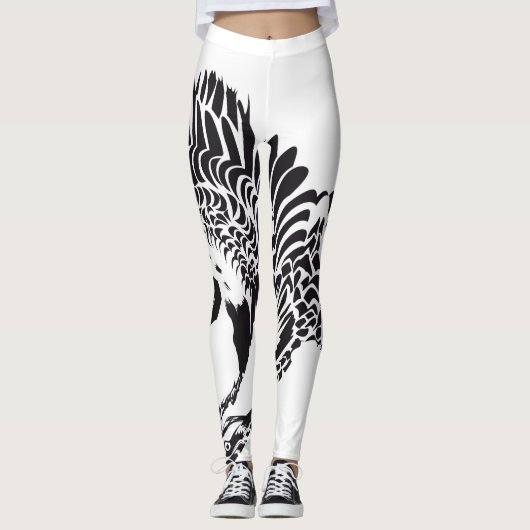 Federn voll die Beine Leggings (Vorderseite)