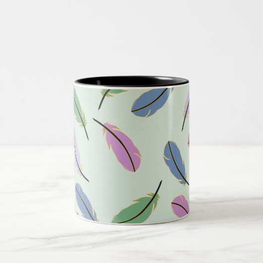 Federn Zweifarbige Tasse (Mittel)