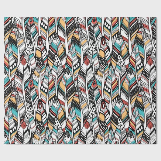 Federnahtloses Muster Geschenkpapier (Flach)