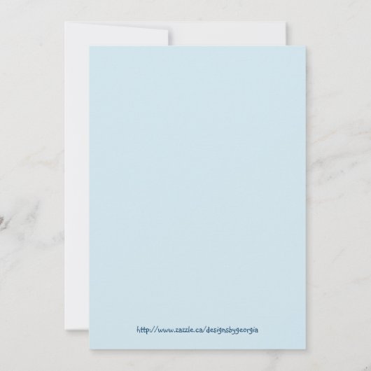 Federnd Bithday Einladung (Rückseite)