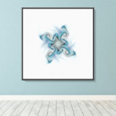 Federnest Fraktal Aquamarin ID715 Leinwanddruck (Insitu (Holzboden))