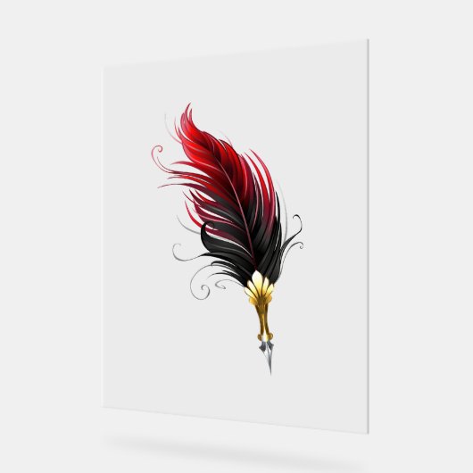 Federnstift mit Goldnippe Acrylschild (Winkel)