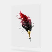 Federnstift mit Goldnippe Acrylschild (Winkel)