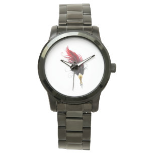Federnstift mit Goldnippe Armbanduhr
