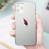 Federnstift mit Goldnippe Aufkleber (Telefon)