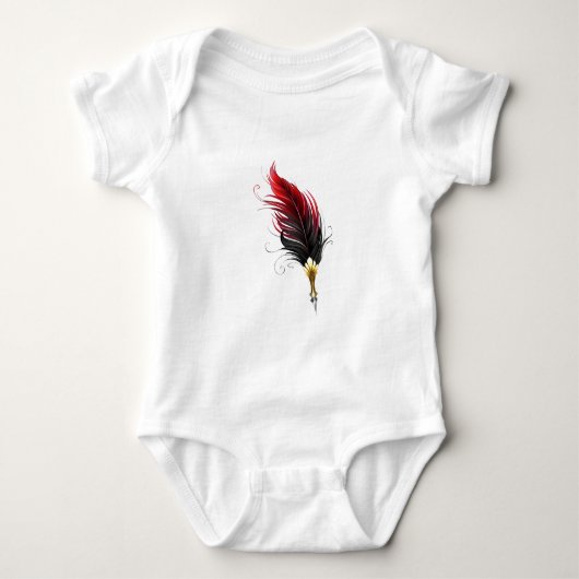Federnstift mit Goldnippe Baby Strampler (Vorderseite)