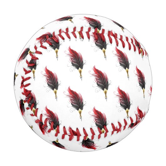 Federnstift mit Goldnippe Baseball (Vorderseite Links)