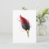 Federnstift mit Goldnippe Begleitkarte (Stehend Vorderseite)