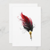 Federnstift mit Goldnippe Begleitkarte (Vorne/Hinten)