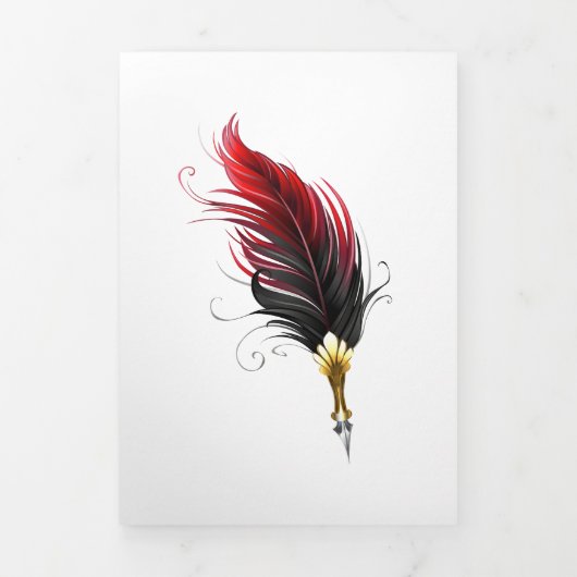 Federnstift mit Goldnippe Dreifach Gefaltete Ankündigung (Cover)