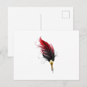 Federnstift mit Goldnippe Feiertagspostkarte (Vorne/Hinten)