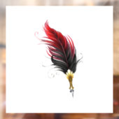 Federnstift mit Goldnippe Fensteraufkleber (Blatt 2)