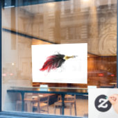 Federnstift mit Goldnippe Fensteraufkleber (Café-Fenster)