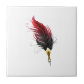 Federnstift mit Goldnippe Fliese (Vorderseite)