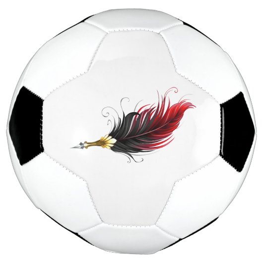 Federnstift mit Goldnippe Fußball (Gedreht)