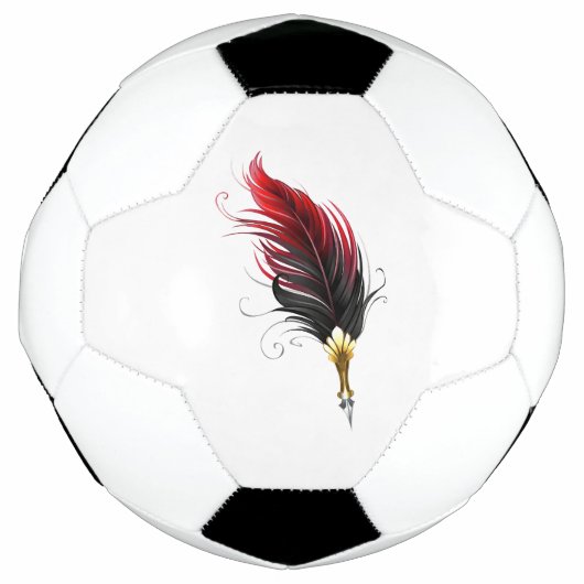 Federnstift mit Goldnippe Fußball (Vorderseite)