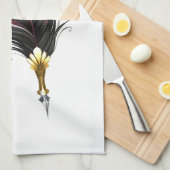 Federnstift mit Goldnippe Geschirrtuch (Viertel Falte)