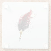 Federnstift mit Goldnippe Glasuntersetzer (Rückseite)