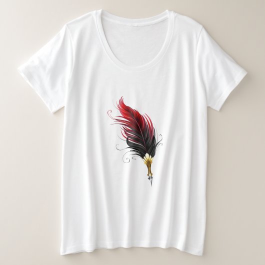 Federnstift mit Goldnippe Große Größe T-Shirt (Design vorne)