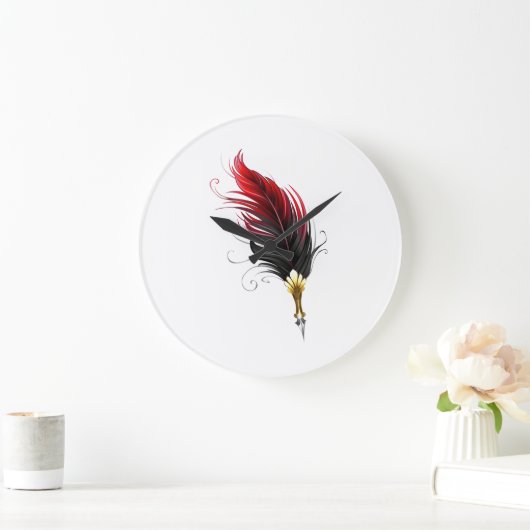 Federnstift mit Goldnippe Große Wanduhr (Zuhause)