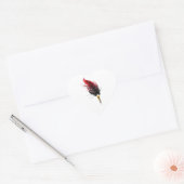 Federnstift mit Goldnippe Herz-Aufkleber (Umschlag)