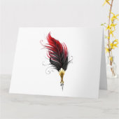 Federnstift mit Goldnippe Karte (Gelbe Blume)