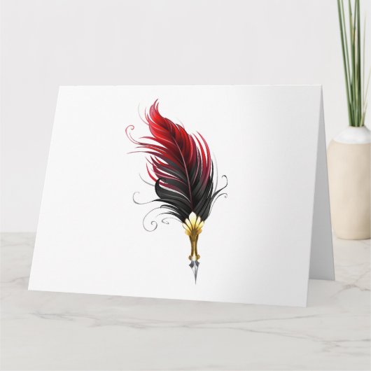 Federnstift mit Goldnippe Karte (Vorderseite)