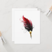 Federnstift mit Goldnippe Karte (Vorderseite/Rückseite Beispiel)